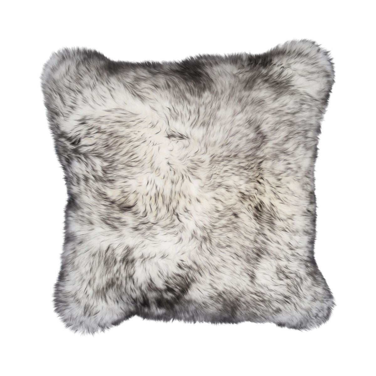 Sheepskin Cushion | Long Wool | New Zealand | Square Black Tip