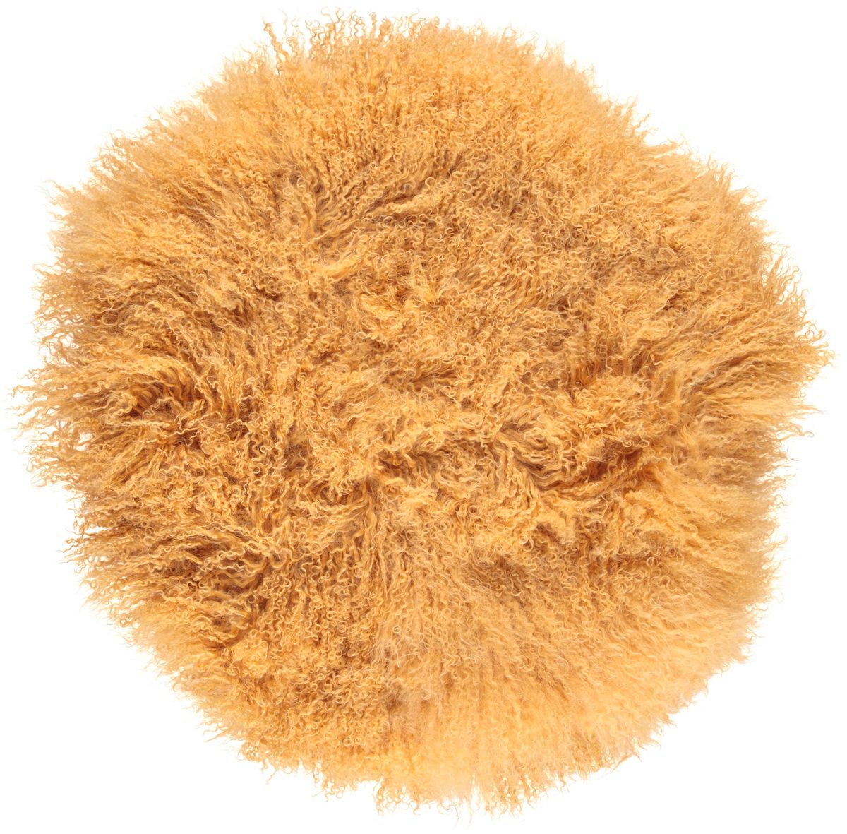 Curly Cake Cushion | D15 in | 18 in | 24 in Imperial Yellow