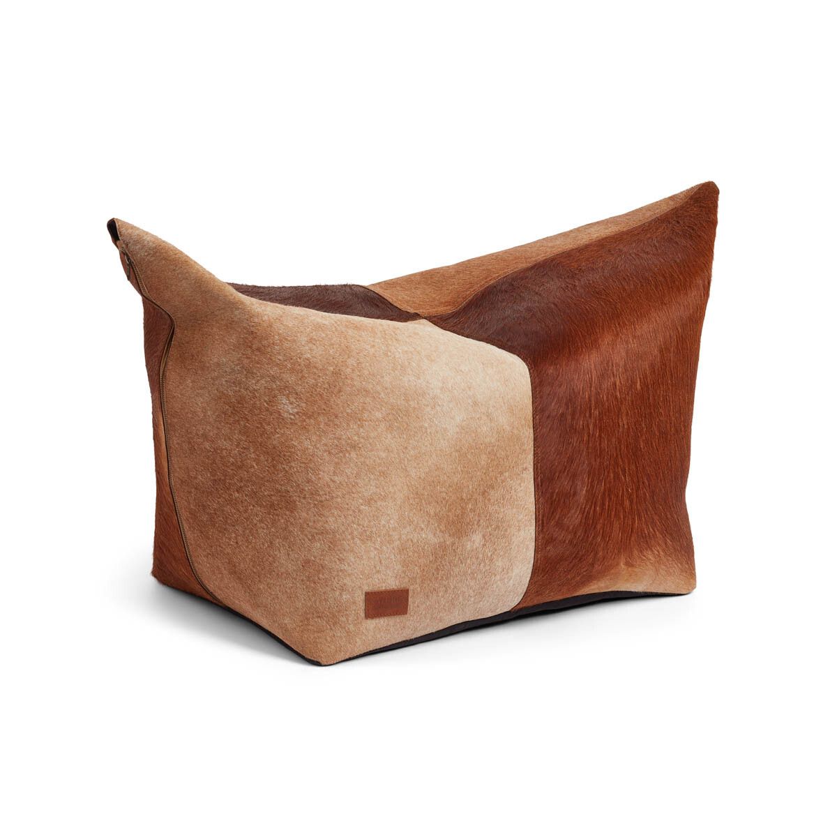 Calf Leather Pouf Small | Large Brown