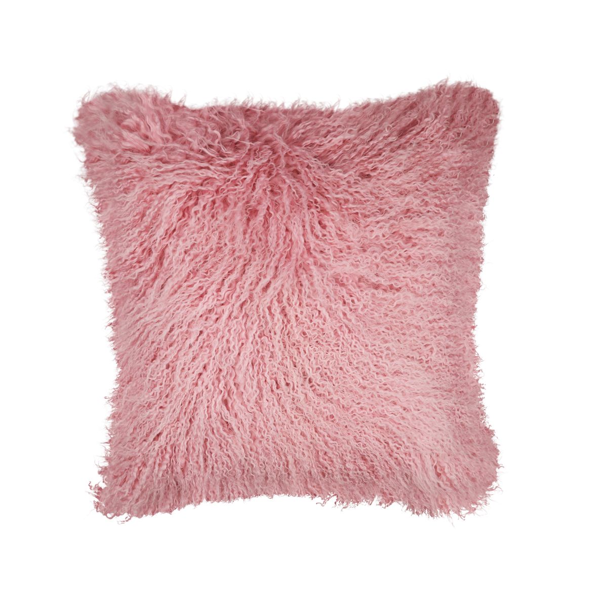 Sheepskin Cushion | Tibet | 20x20 in Lady Pink