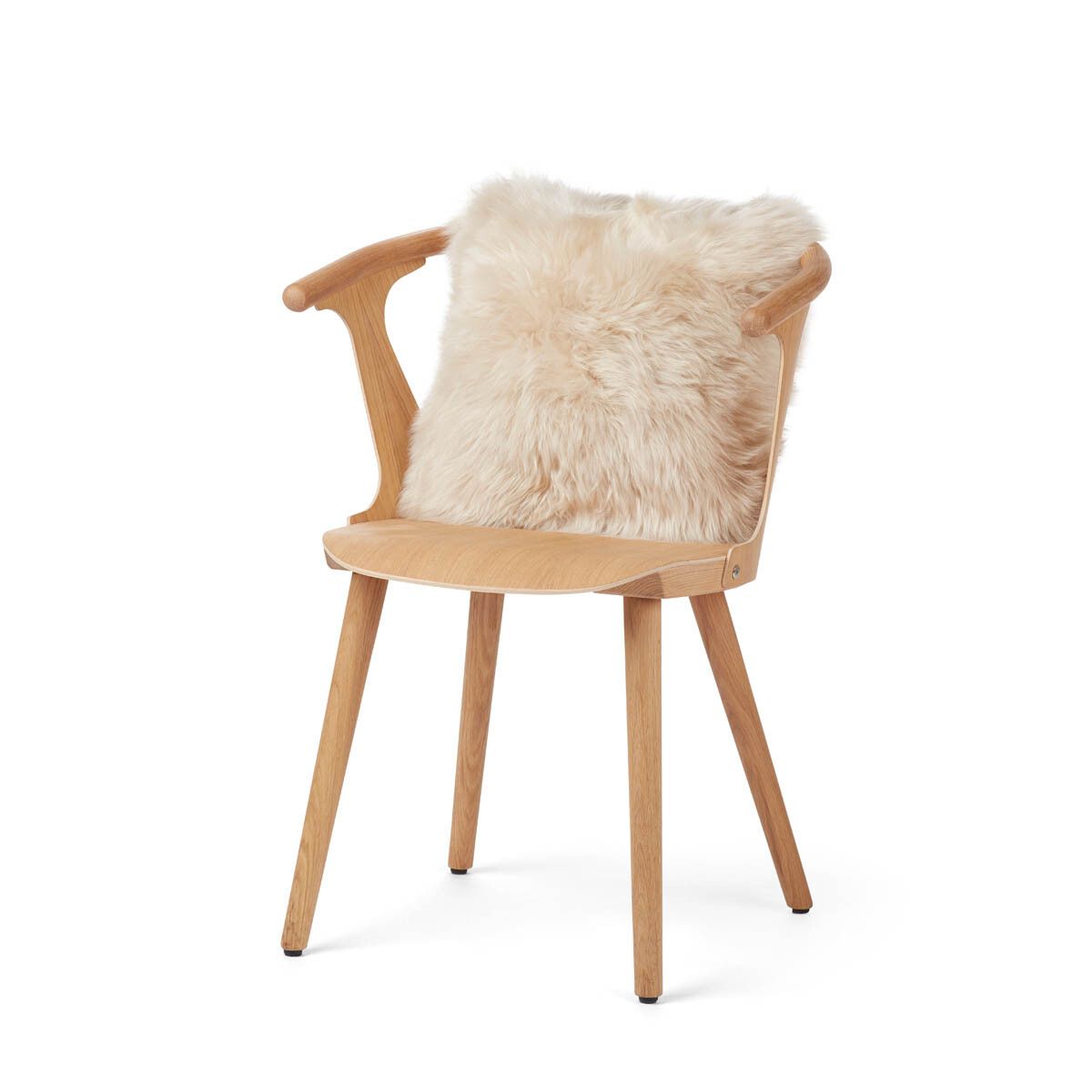 Sheepskin Cushion | Long Wool | New Zealand | 16x16 in Linen
