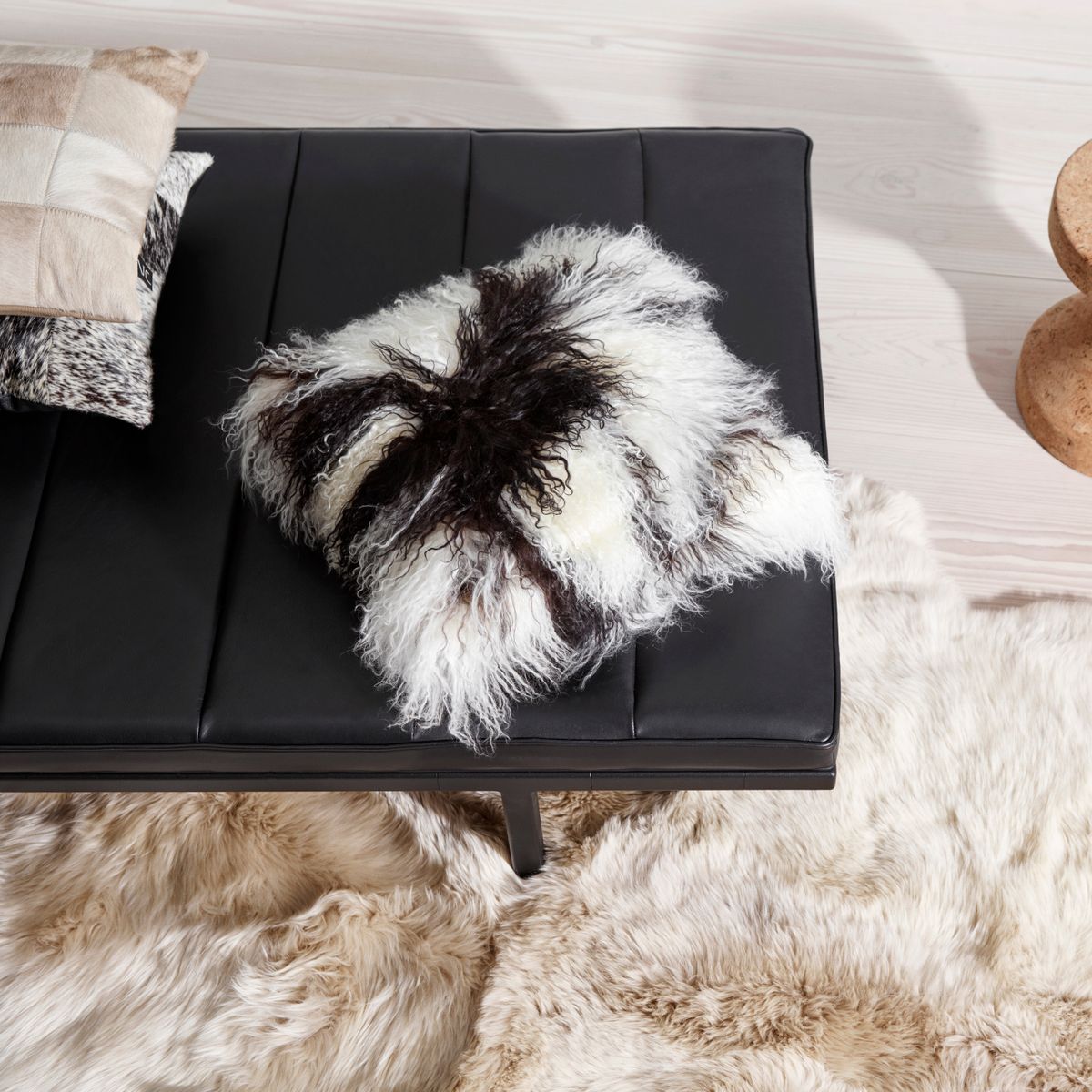 Curly Cushion | 16x16 in Arctic Sunrise