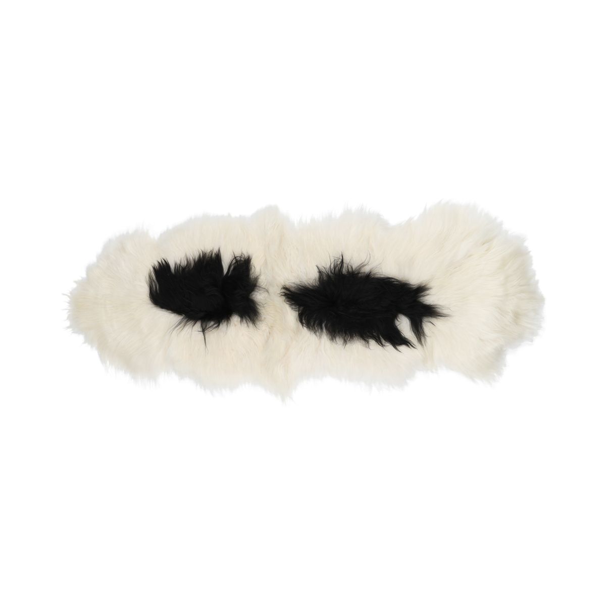 Icelandic Double Sheepskin | Natural Colors | Long Wool Spotted (White with Black Spots)