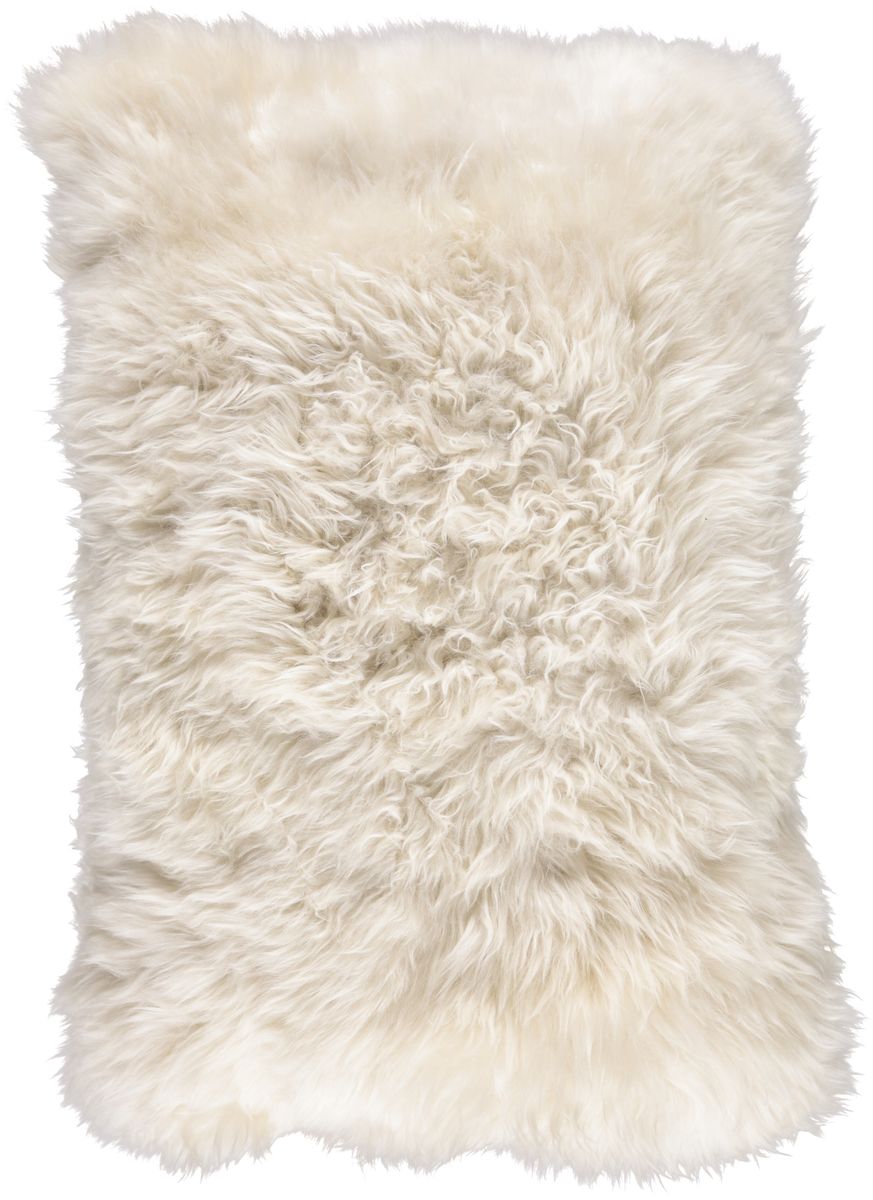 Long-Wool Sheepskin Cushion | 16x24 in Linen
