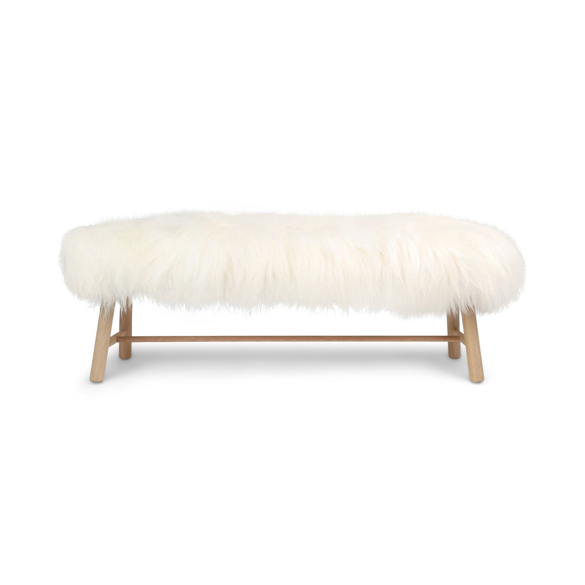 Bench with Icelandic Sheepskin | Oak Legs