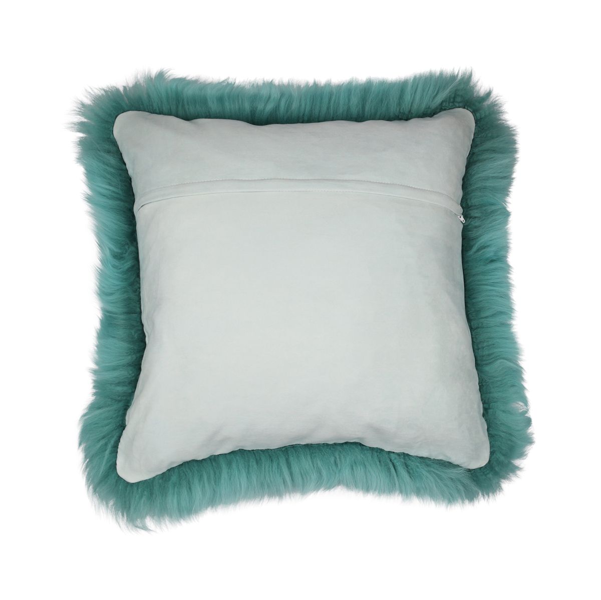 Sheepskin Cushion | Long Wool | New Zealand | Square Turquoise