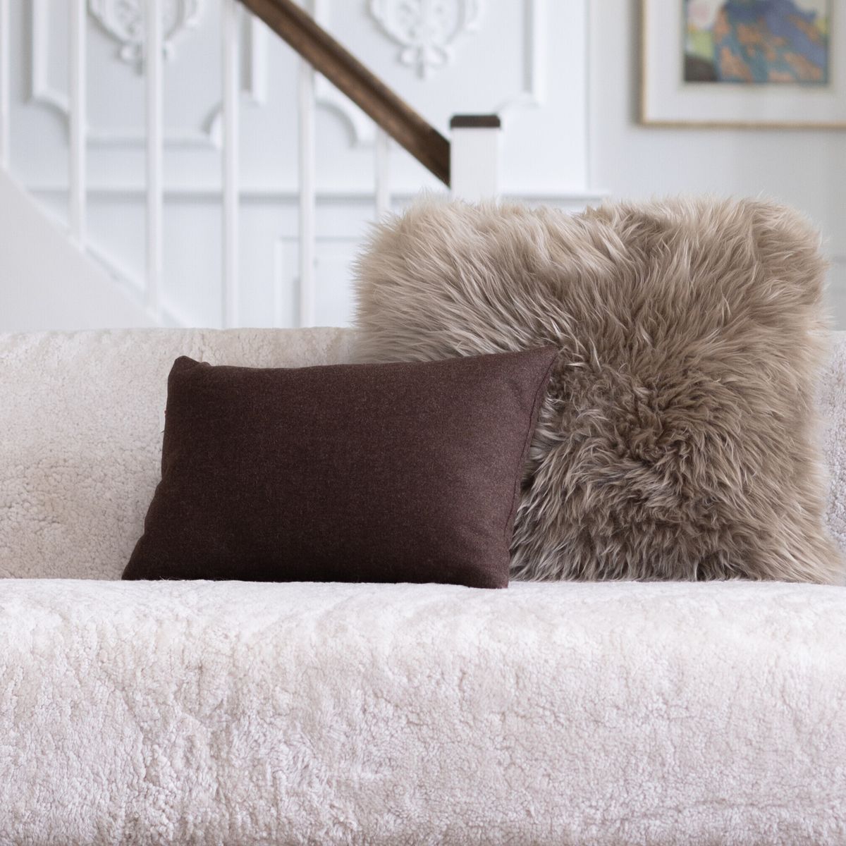 Doublesided Cushion | 20x20 in 13x20 in Beige