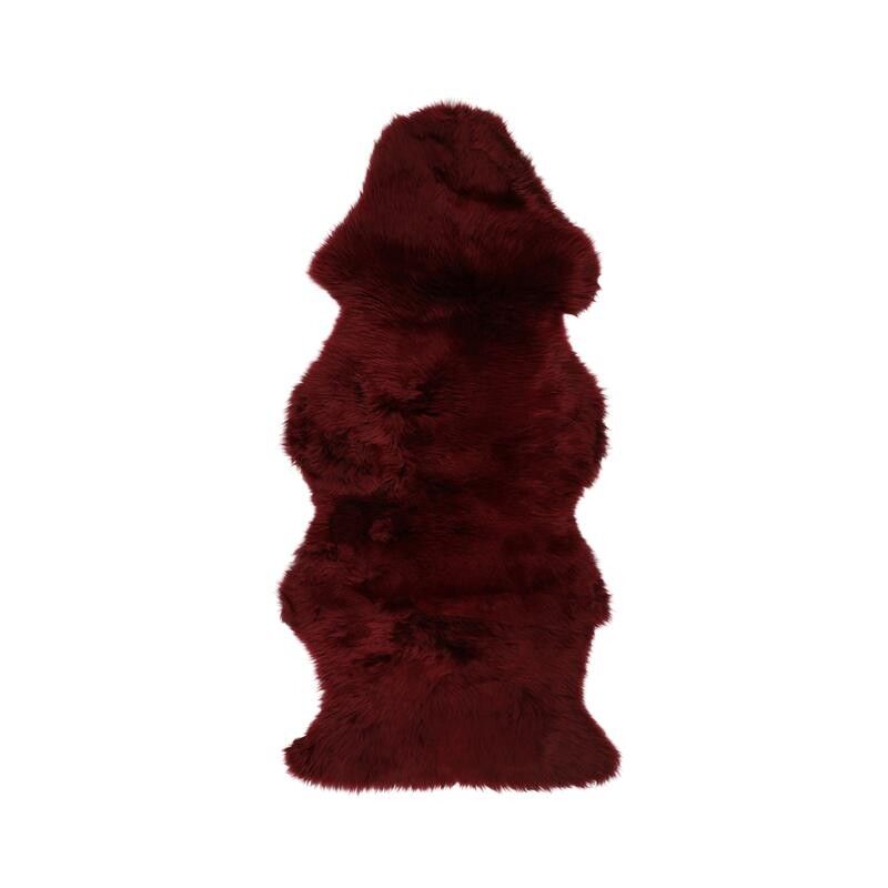 New Zealand Sheepskin | Long Wool | Rug 53 in Burgundy