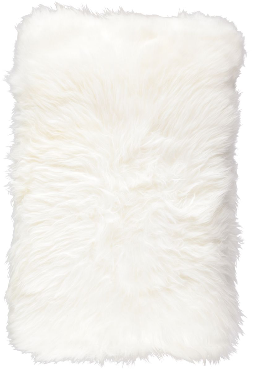 Long-Wool Sheepskin Cushion | 16x24 in Ivory