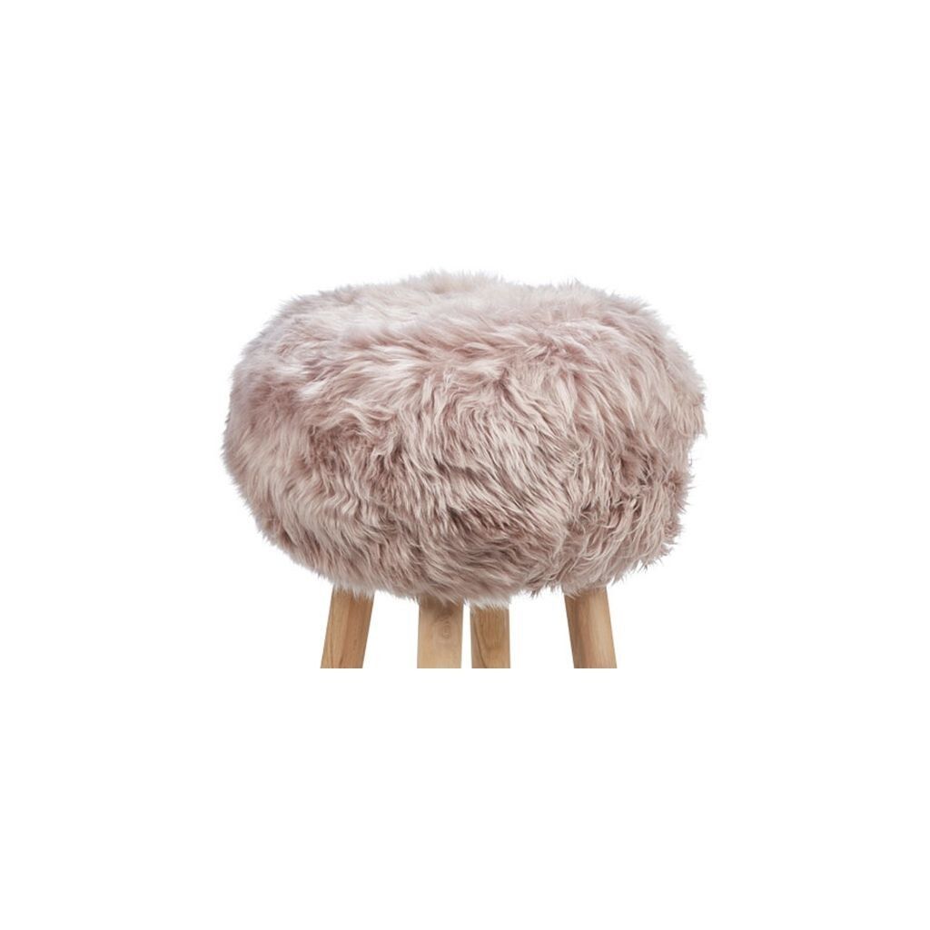 Long Wool Stool Cover Dove