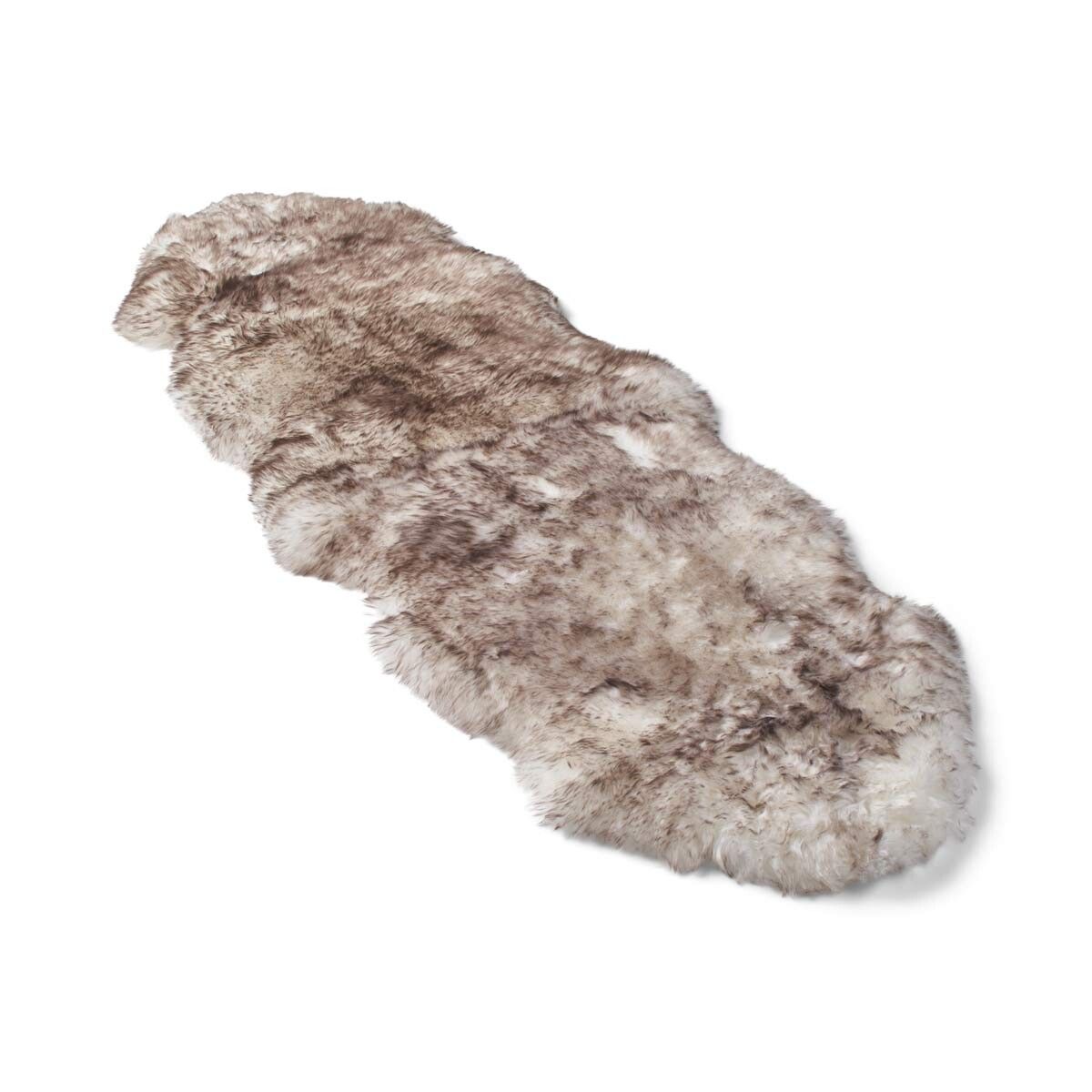 Merino Double Sheepskin | Long Wool | 67x24 in Wolf Tip