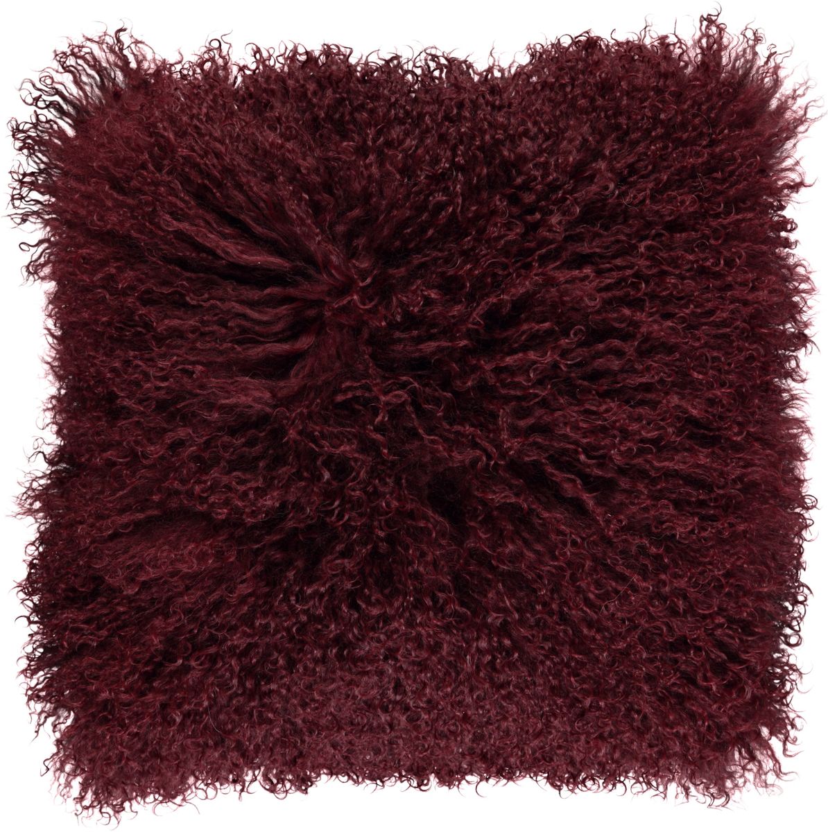 Curly Cushion | 16x16 in Burgundy
