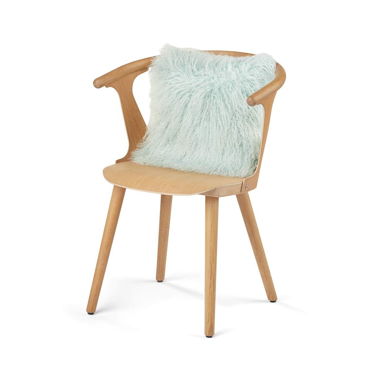 Sheepskin Cushion | Tibet | 16x16 in Mint