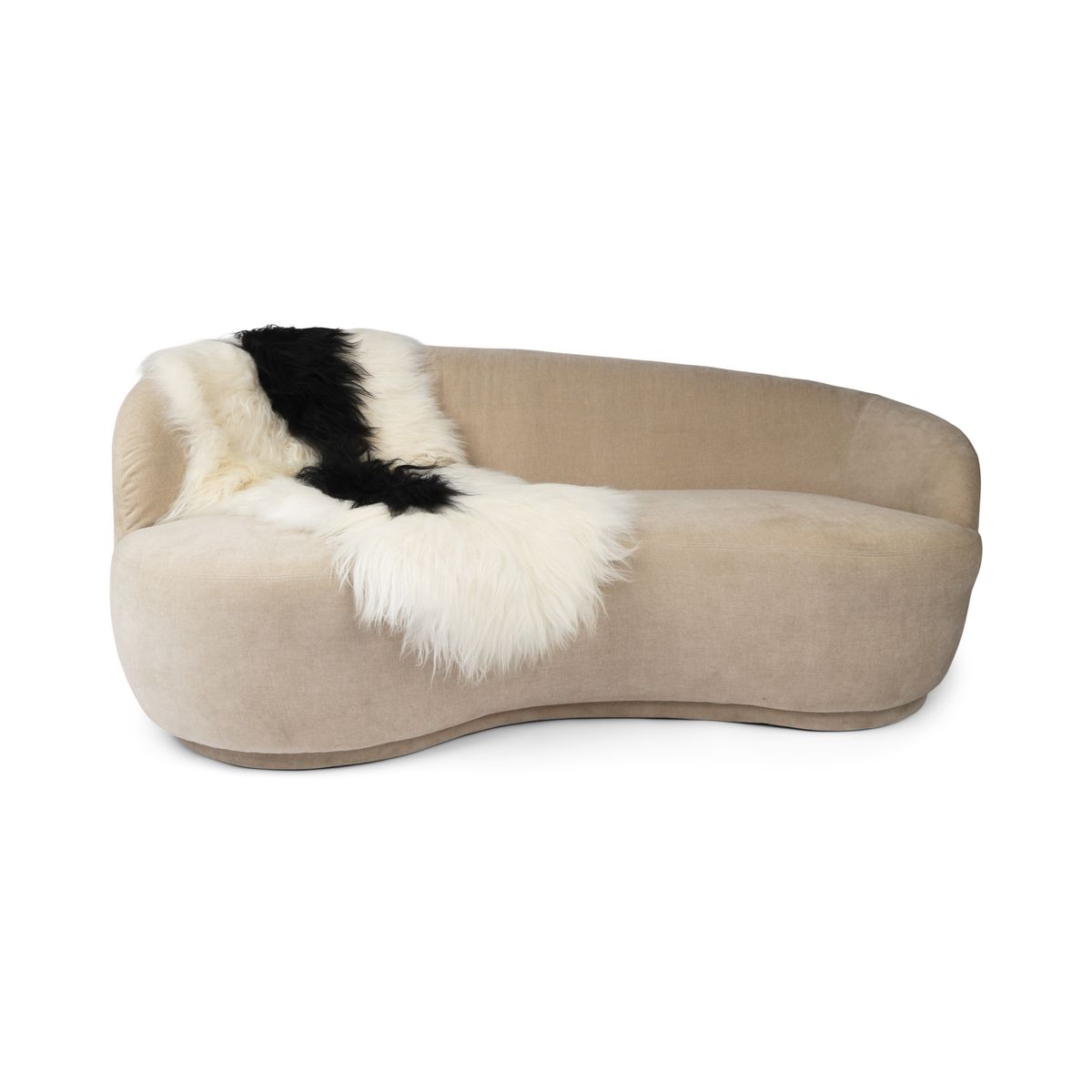 Icelandic Double Sheepskin | Natural Colors | Long Wool Spotted (White with Black Spots)