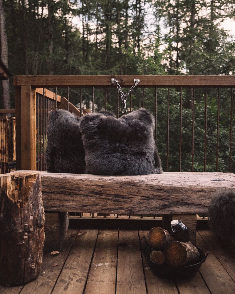 Sheepskin Cushion | Long Wool | New Zealand | 16x16 in Walnut