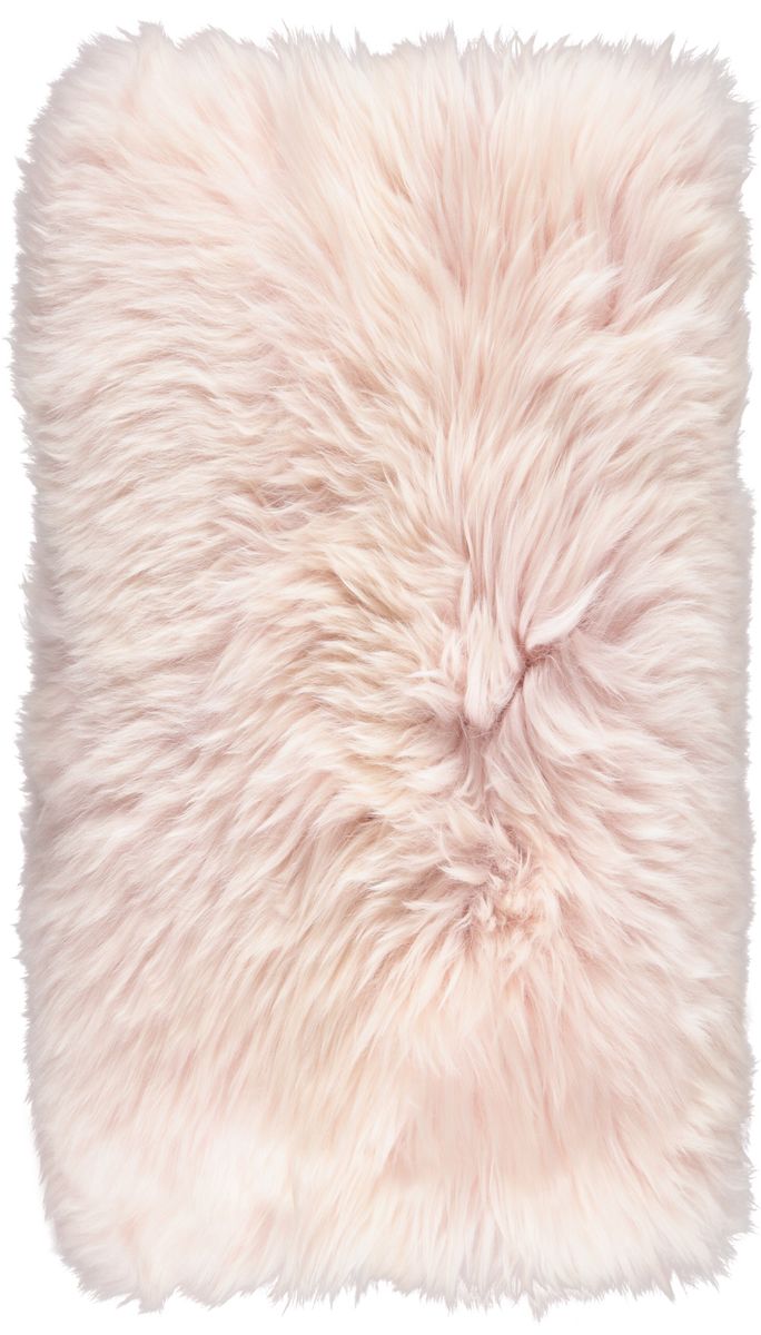 Long-Wool Sheepskin Cushion | 11x22 in Candy