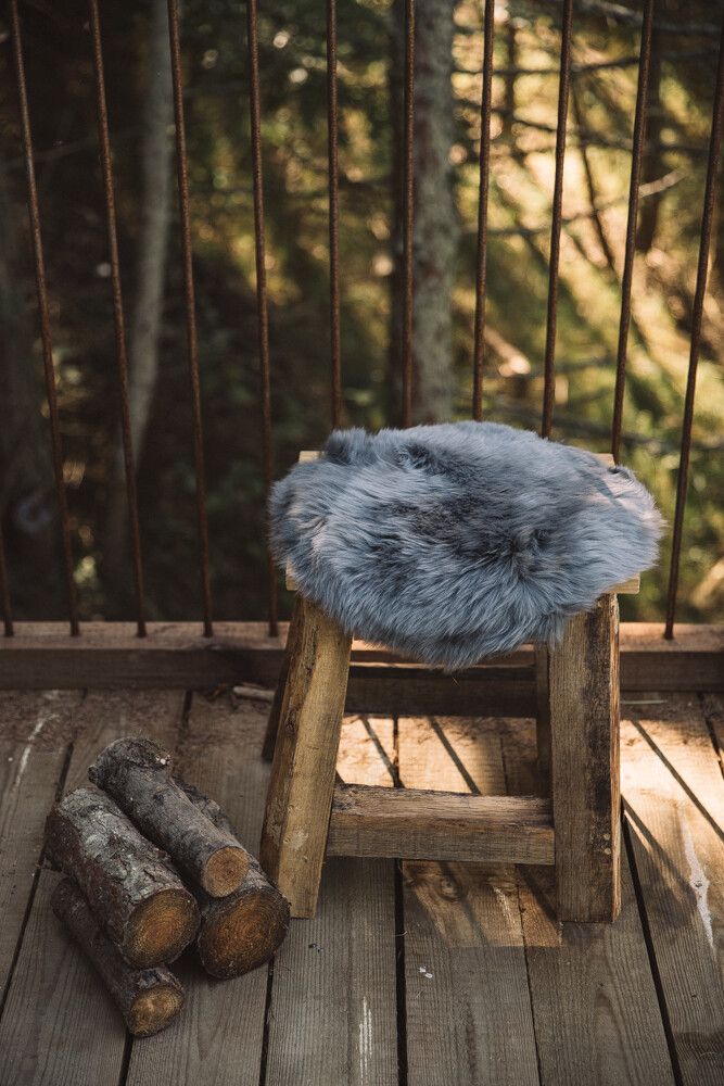 Premium Seat Cover | Long Wool | New Zealand | D13 in Black