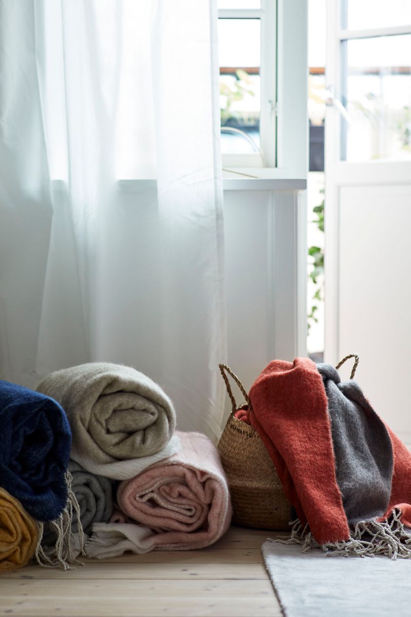 Throw of Mohair Double Face Maroon/Grey