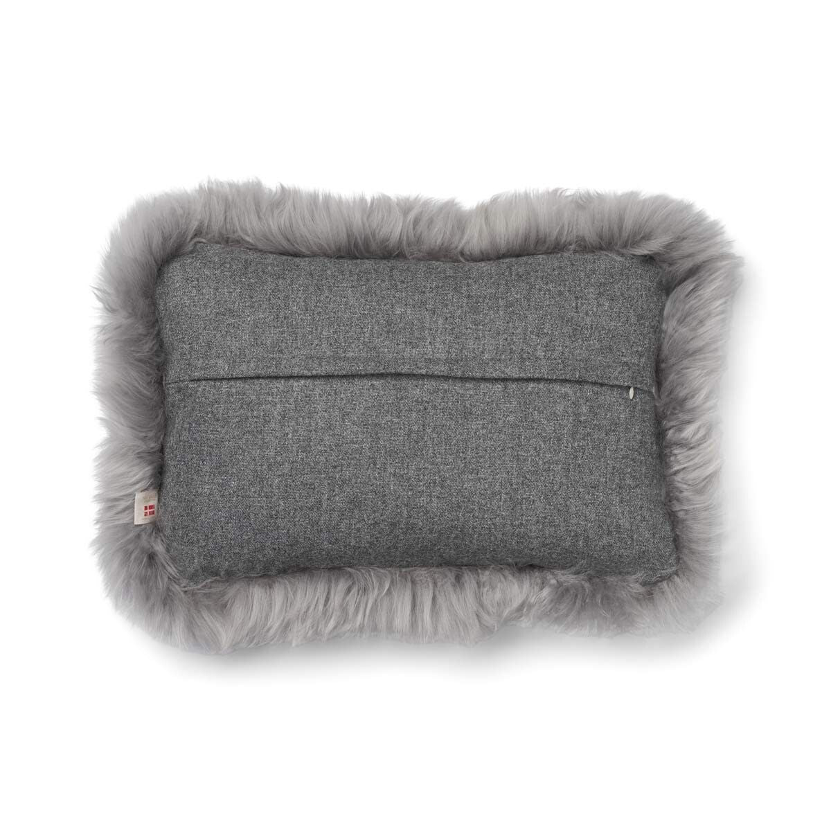Wool Cushion | LW trim | 20x20 in | 13x20 in Stone/Light Grey