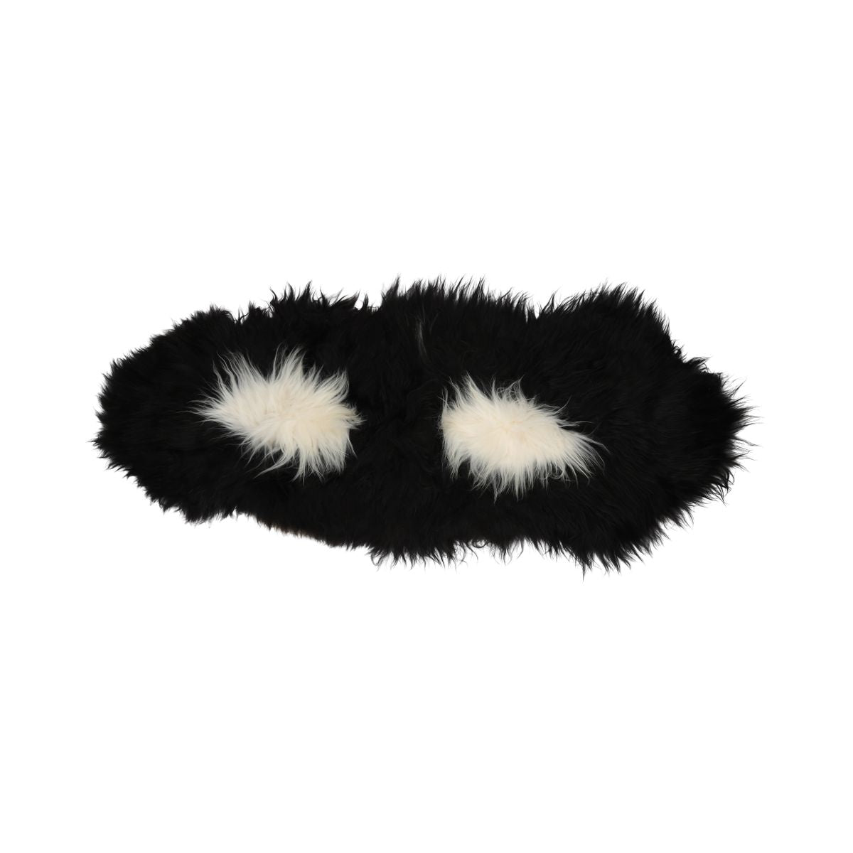 Icelandic Double Sheepskin | Natural Colors | Long Wool Spotted (Black with White Spots)