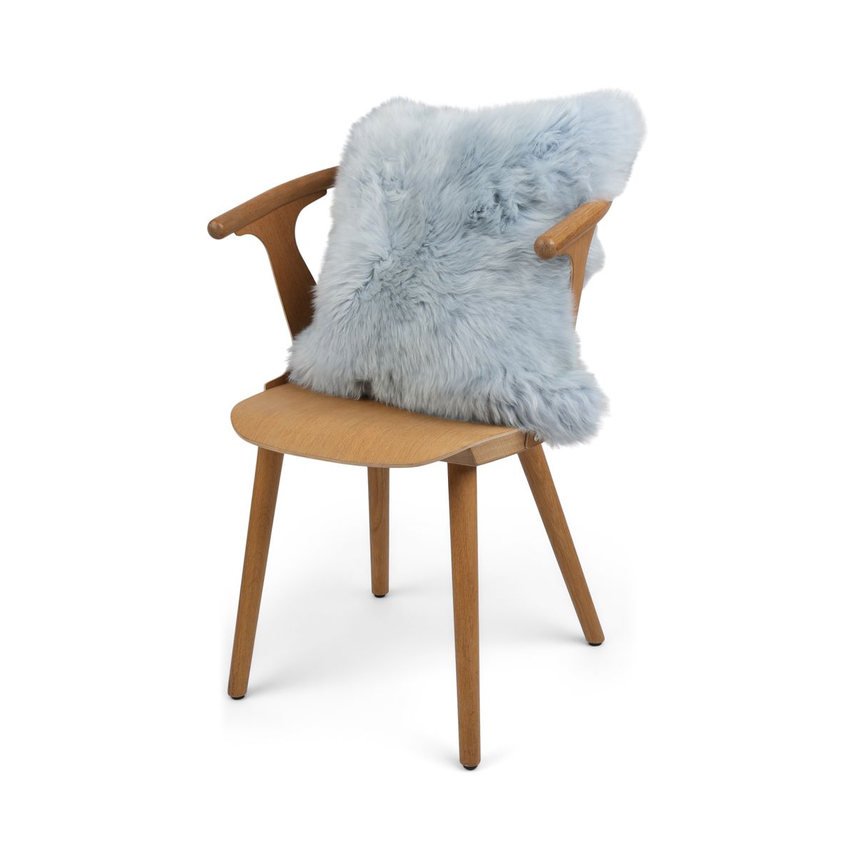Sheepskin Cushion | Long Wool | New Zealand | Square Blue-Grey
