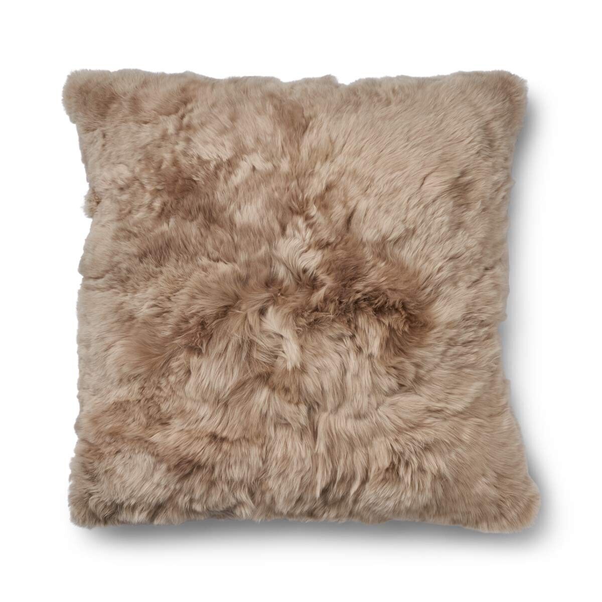 Alpaca Cushion | Long Wool Taupe