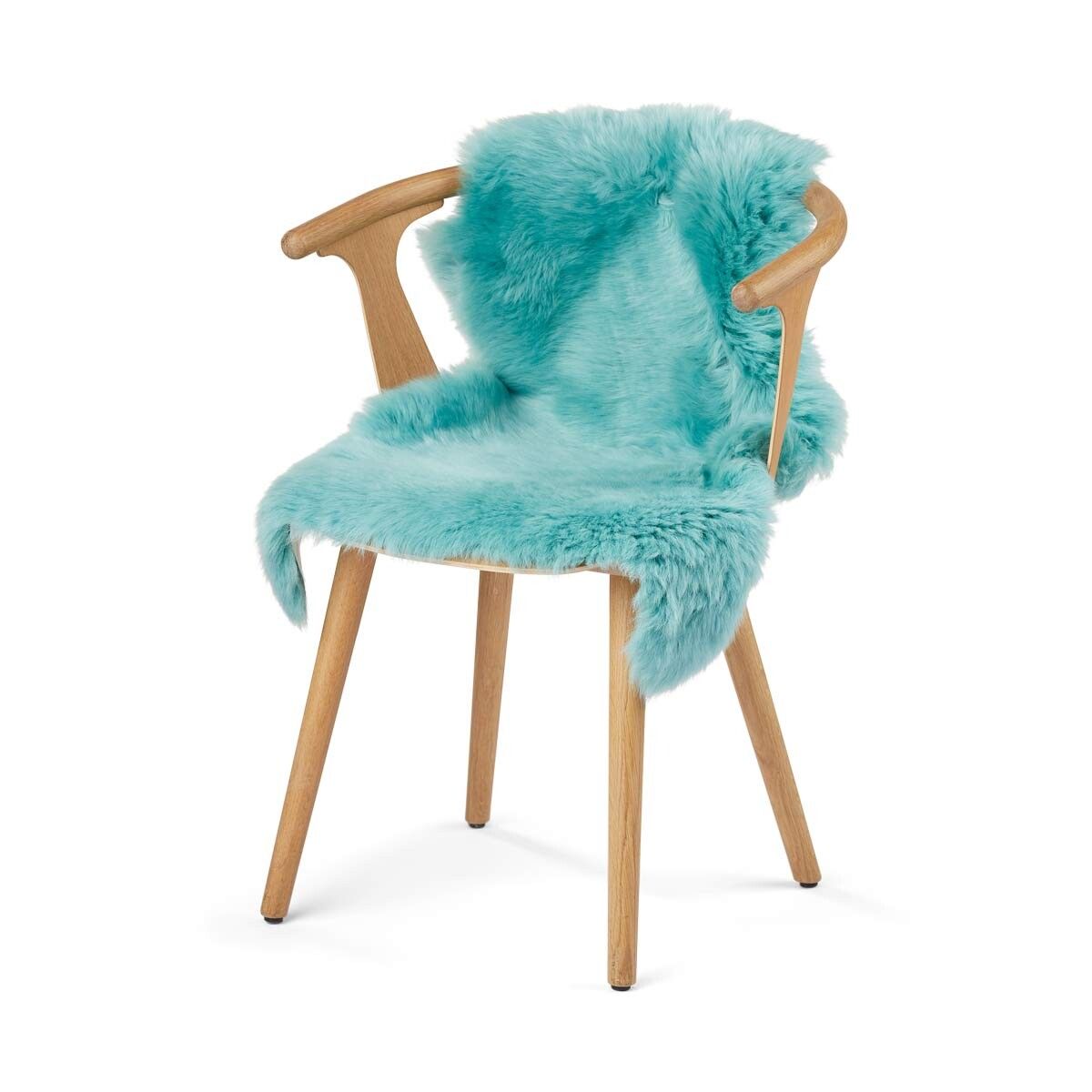 New Zealand Sheepskin | Long Wool | 39 in Turquoise
