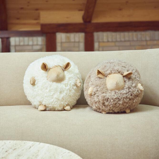 Cute Sheep Cushion | D8 in | D11 in | D13,5 in Beige/White