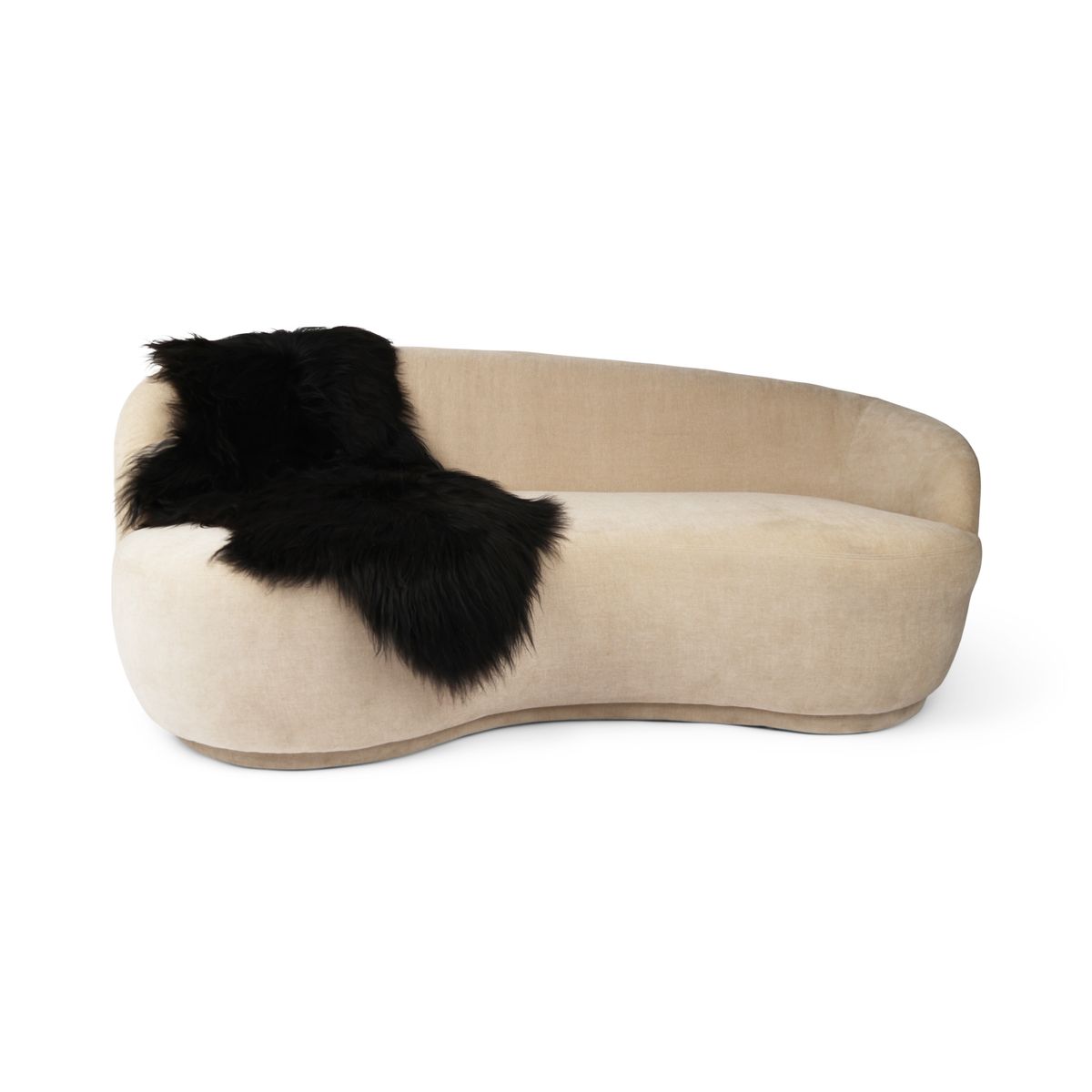 Icelandic Double Sheepskin | Natural Colors | Long Wool Blacky