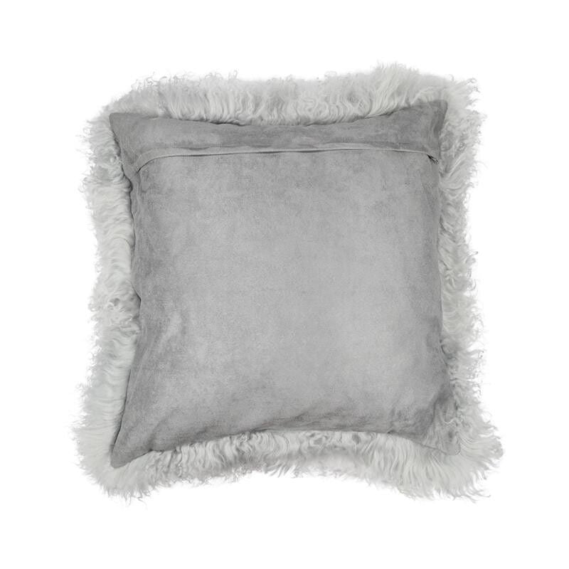 Sheepskin Cushion | Tibet | 20x20 in Light Grey