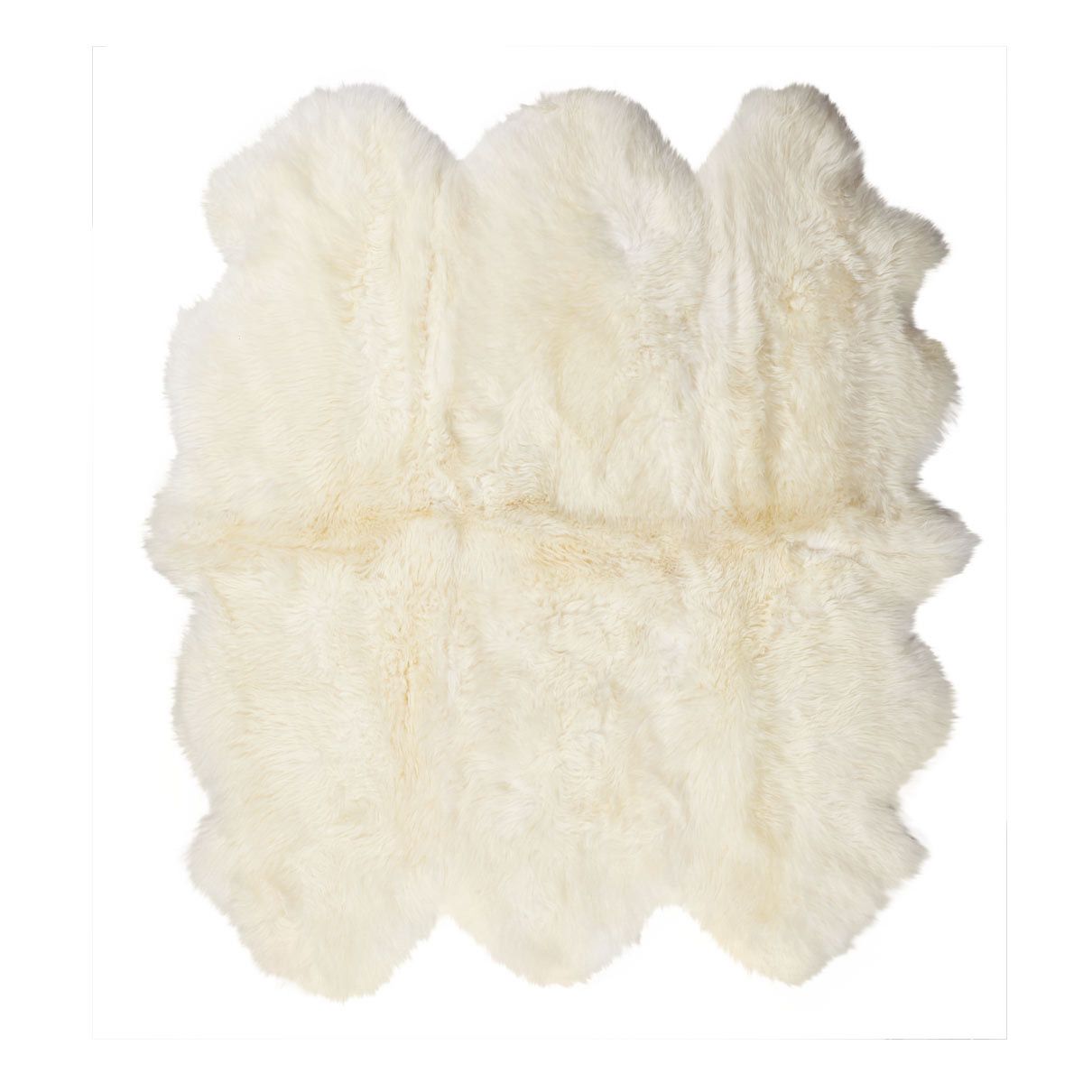 New Zealand Sheepskin | Long Wool | Rug 71x64 in Ivory