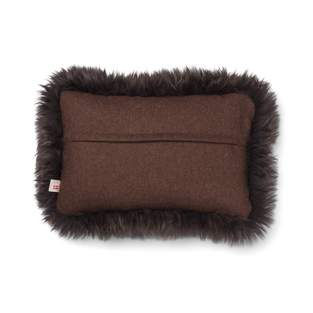 Wool Cushion | LW trim | 20x20 in | 13x20 in Brown/Walnut