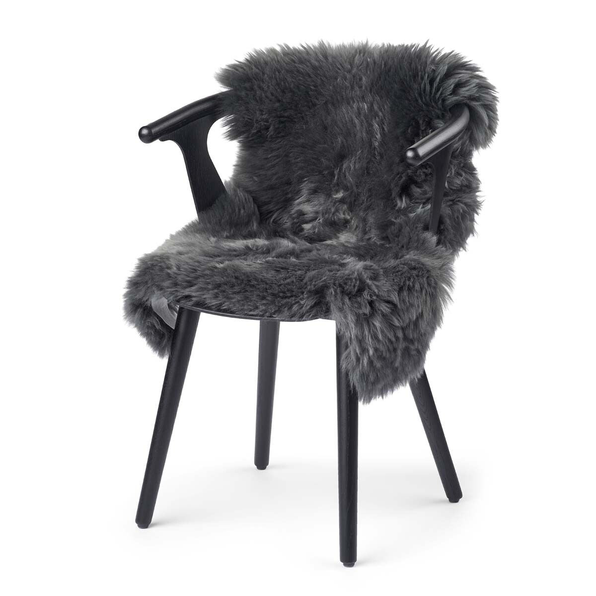New Zealand Sheepskin | Long Wool | 35 in Steel