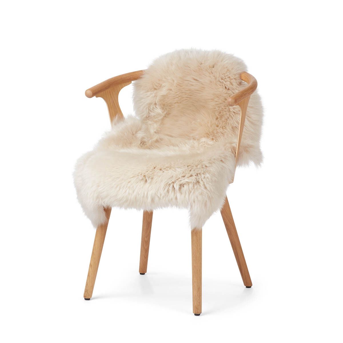 New Zealand Sheepskin | Long Wool | 39 in Linen