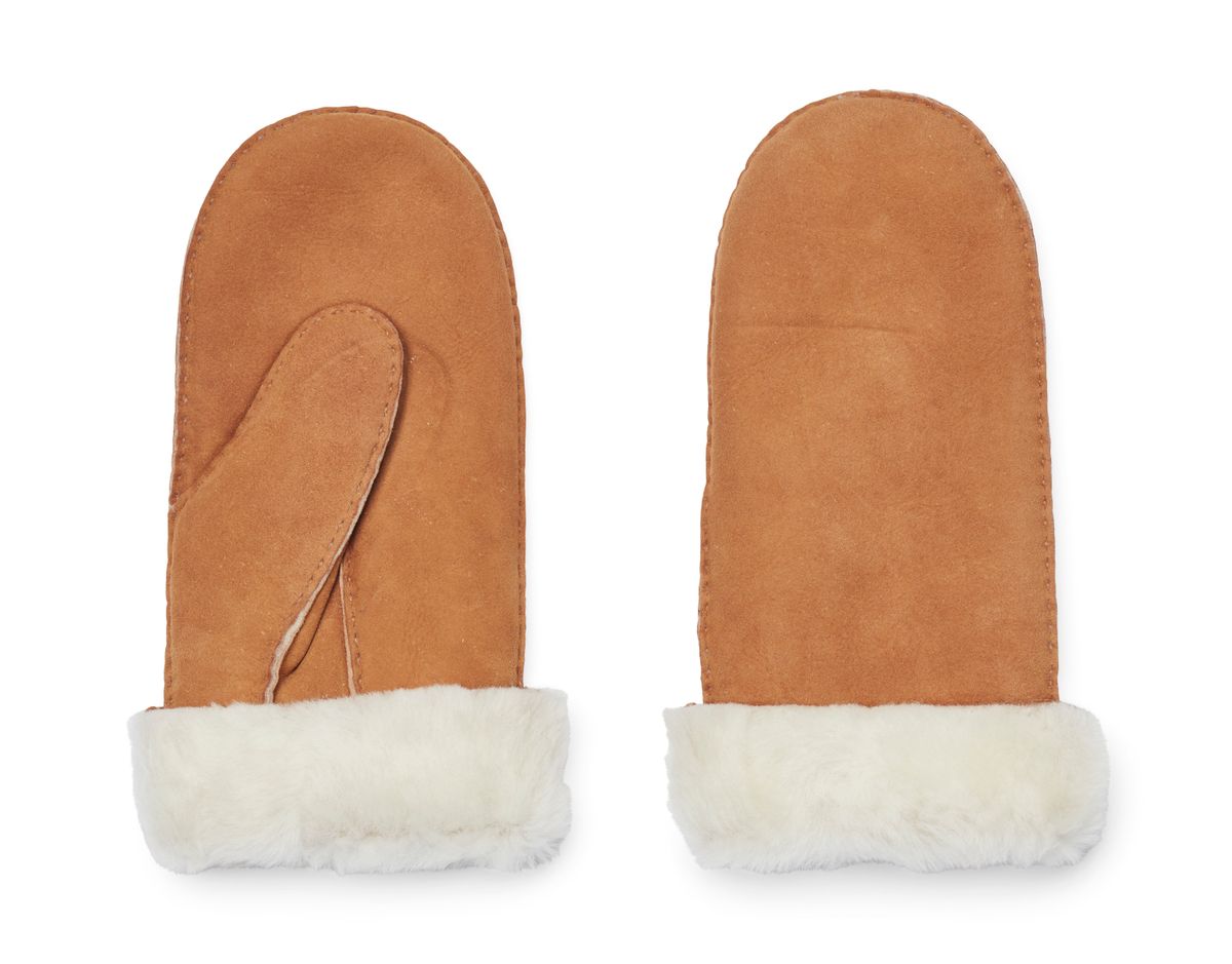 New Zealand sheepskin mittens in tan