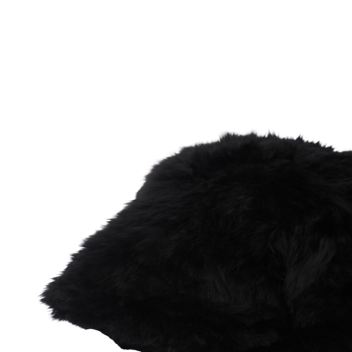 Alpaca Cushion | Doublesided | Short Wool Black / 16x16 in