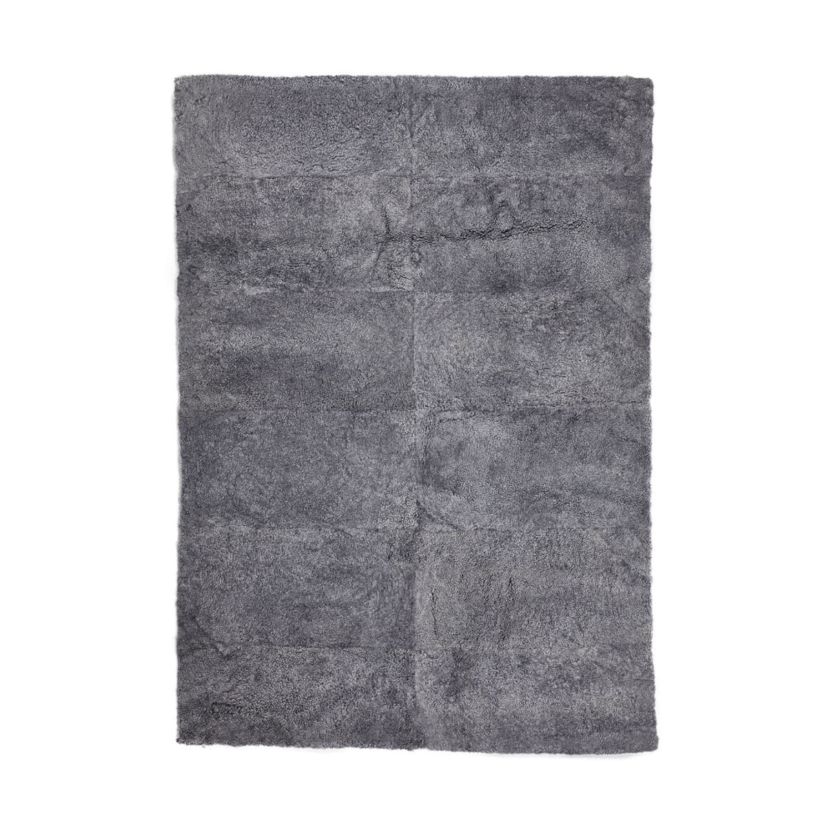 Short Wool Curly Sheepskin Design Rug Light Grey / 47x71 in