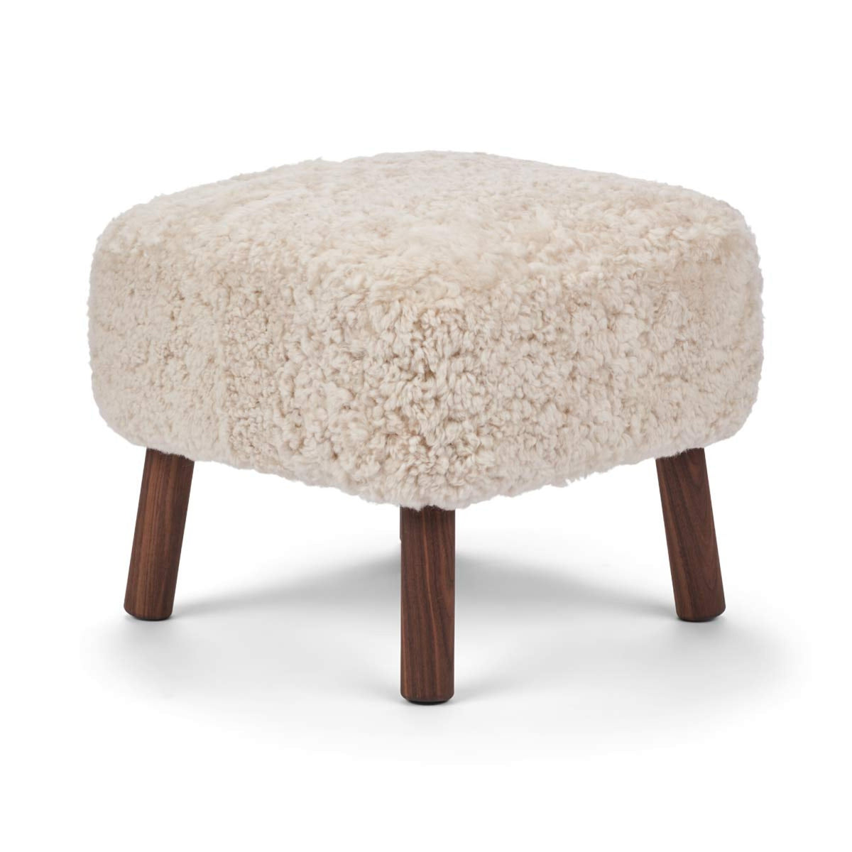 Emma Mini Foot Rest Pearl / Walnut Legs