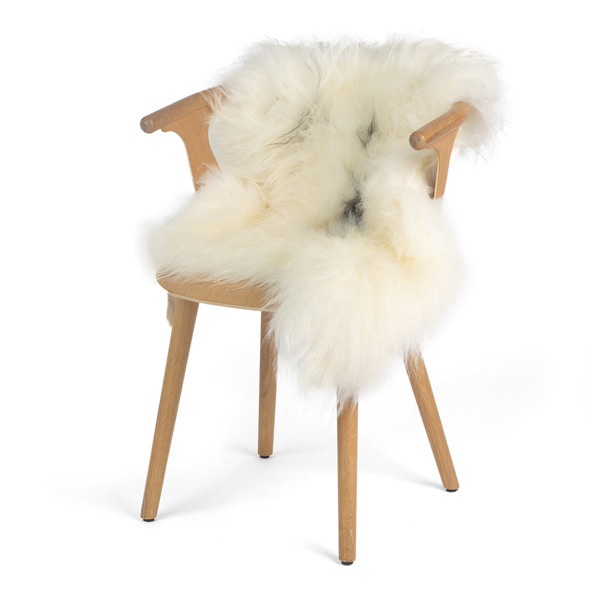 Icelandic Sheepskin | Long Wool | 35x24 in Spotted (White with Black Spots)