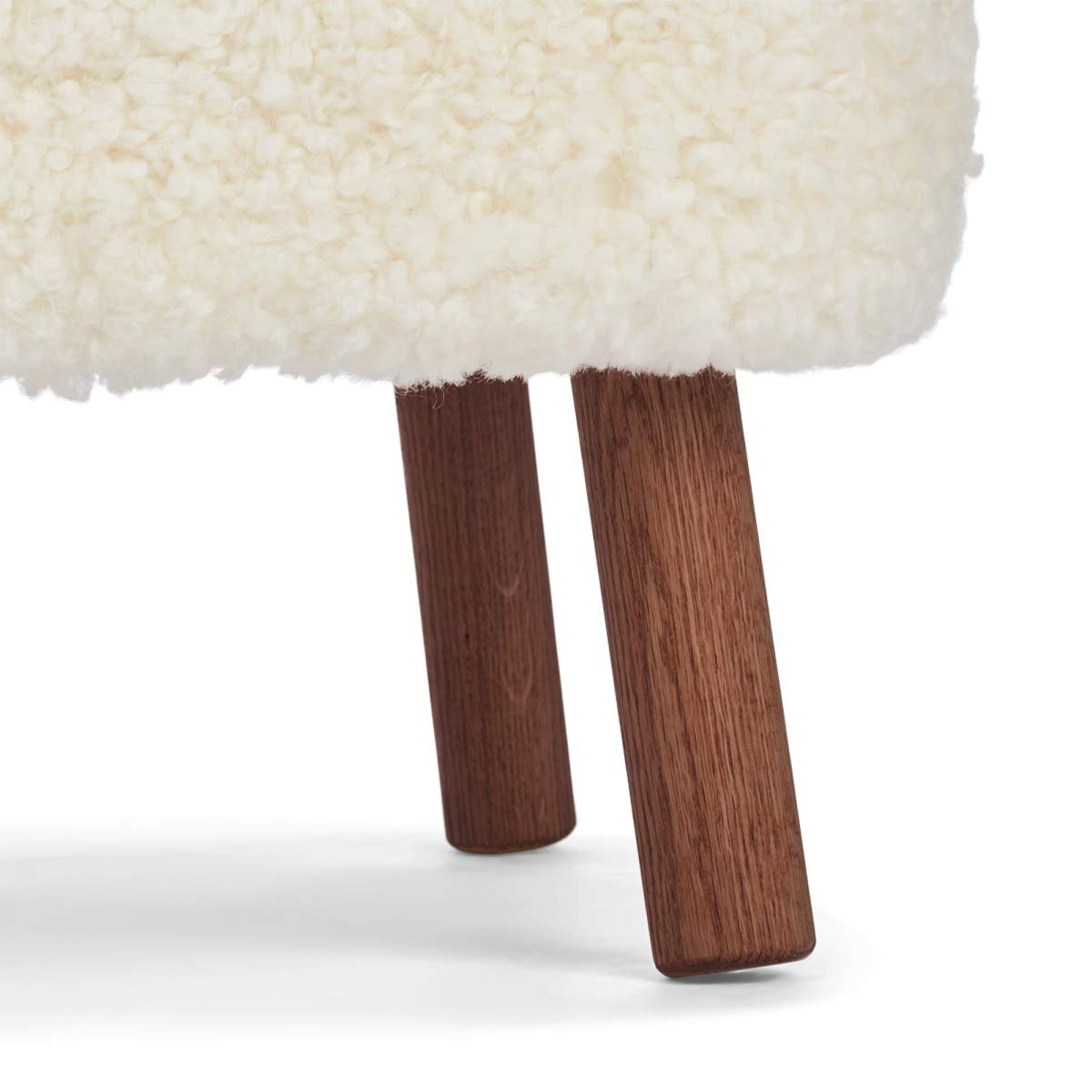 Emma Mini Lounge Chair Ivory / Walnut Legs