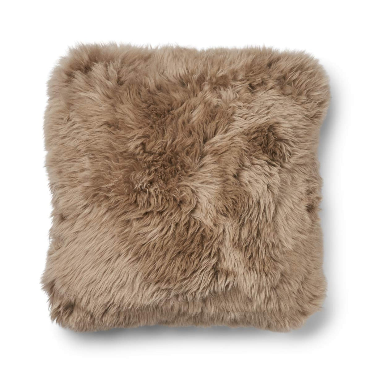 Long-Wool Sheepskin Cushion | 20x20 in | 13x20 in Beige/Taupe / 20x20 in