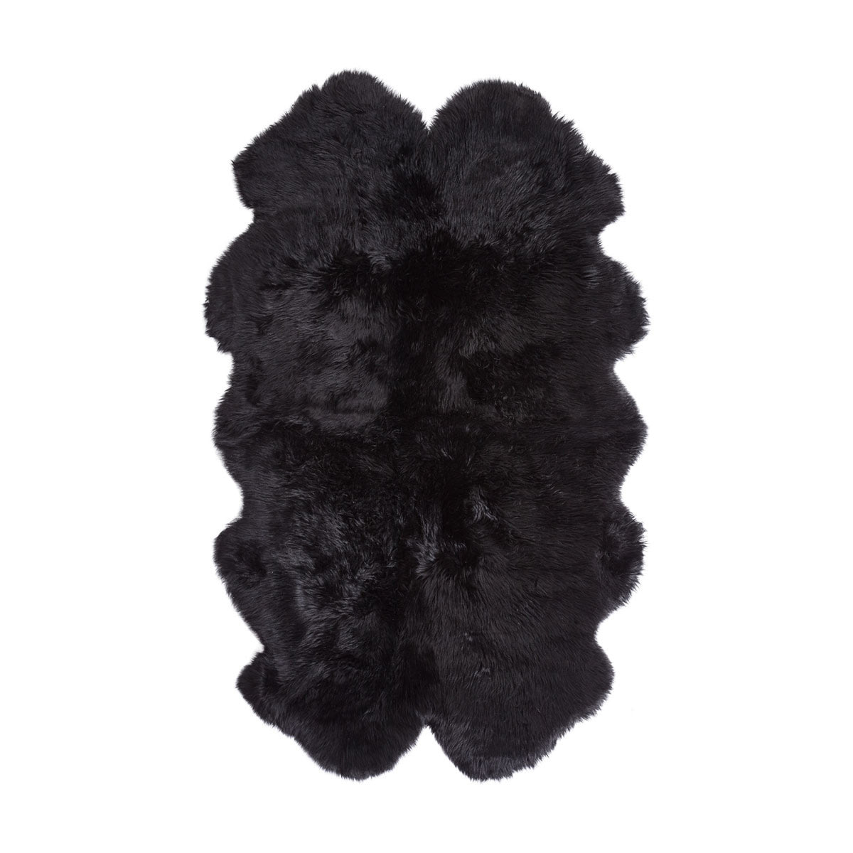 New Zealand Sheepskin | Long Wool | Rug 71x43 in Black
