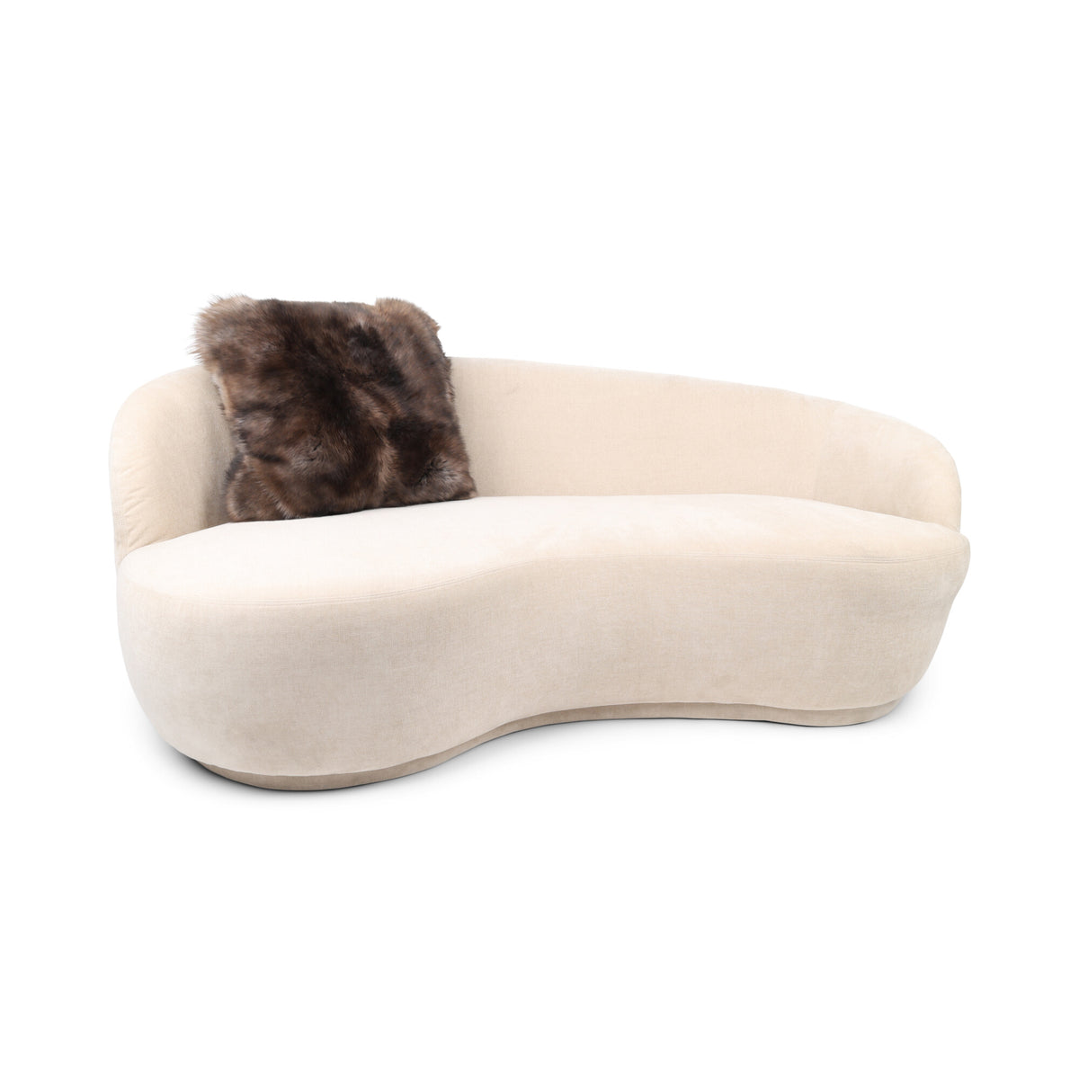 Toscana Lamb Cushion | Long Wool | Doublesided Dark Brown / 16x16 in