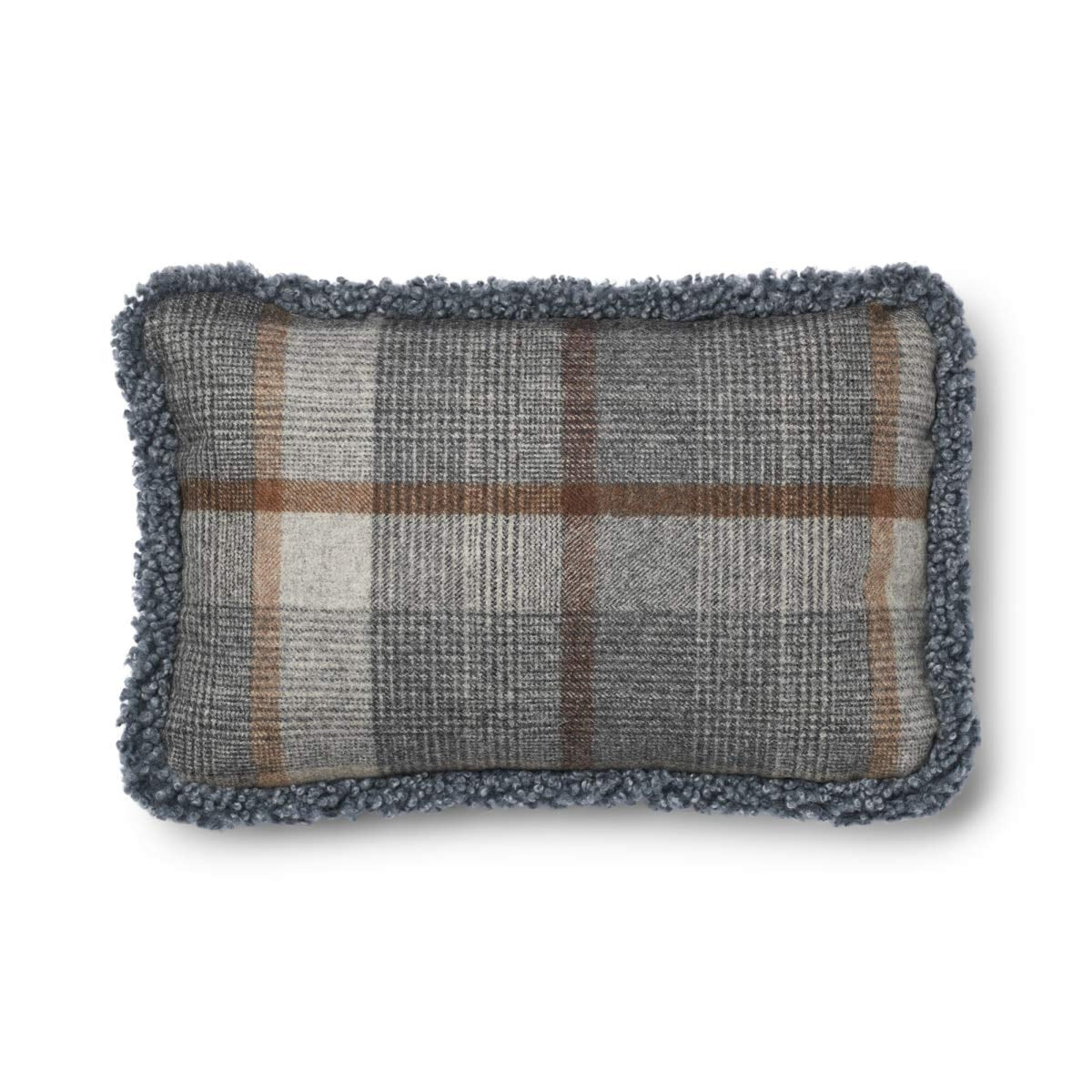 Wool Cushion | Doublesided | SW trim | 20x20 in | 13x20 in Glencheck-Grey/Light Grey / 13x20 in