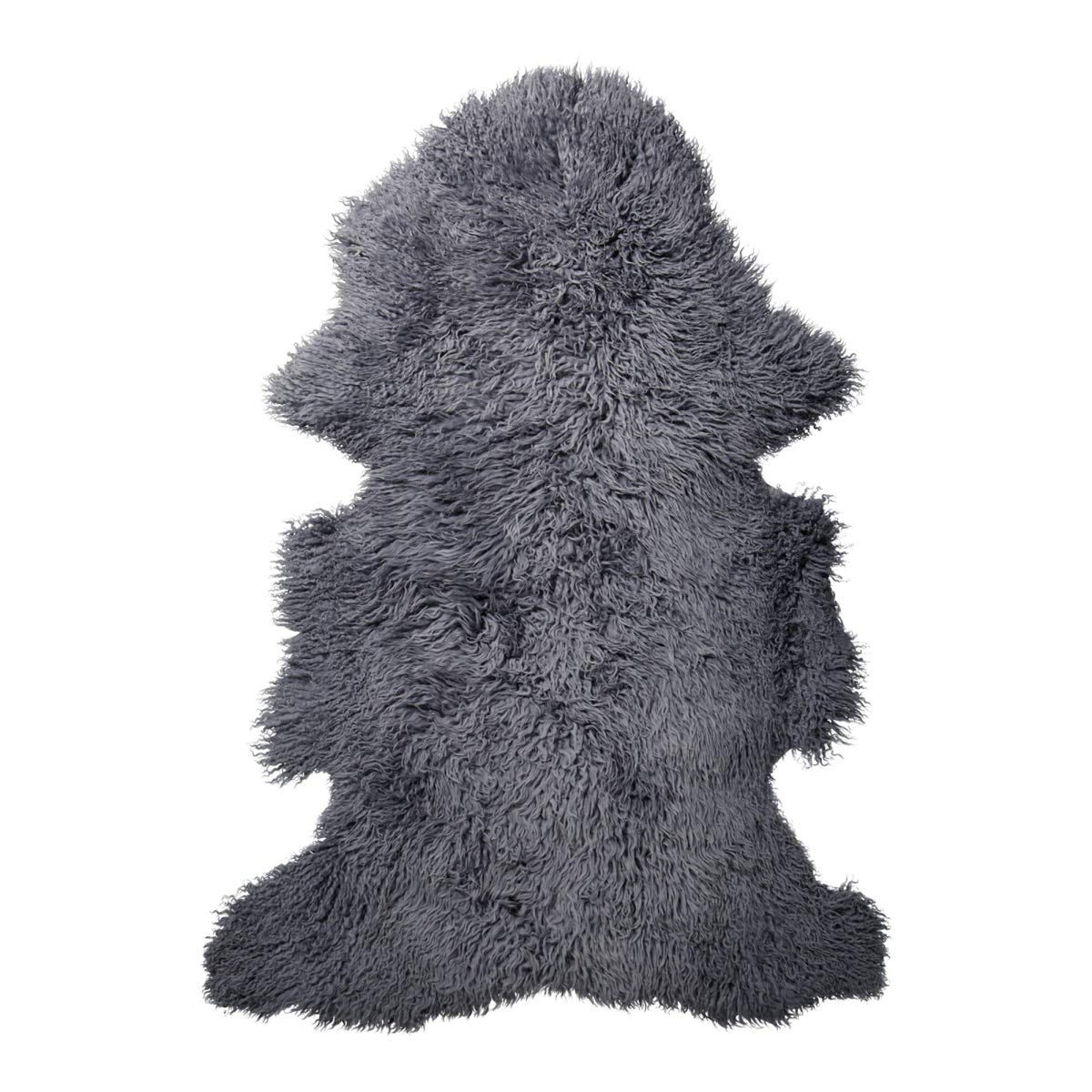 Back Country New Zealand Sheepskin | Long Wool Curly | 37 in Steel
