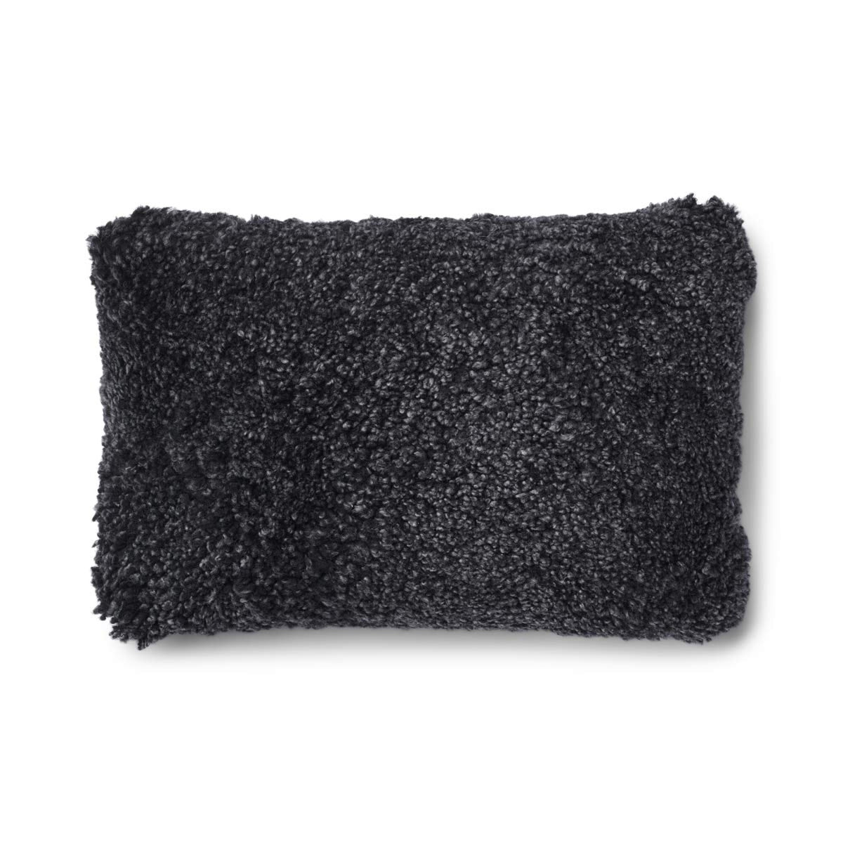 Short-Wool Sheepskin Cushion | 20x20 in | 13x20 in Charcoal/Anthracite / 13x20 in