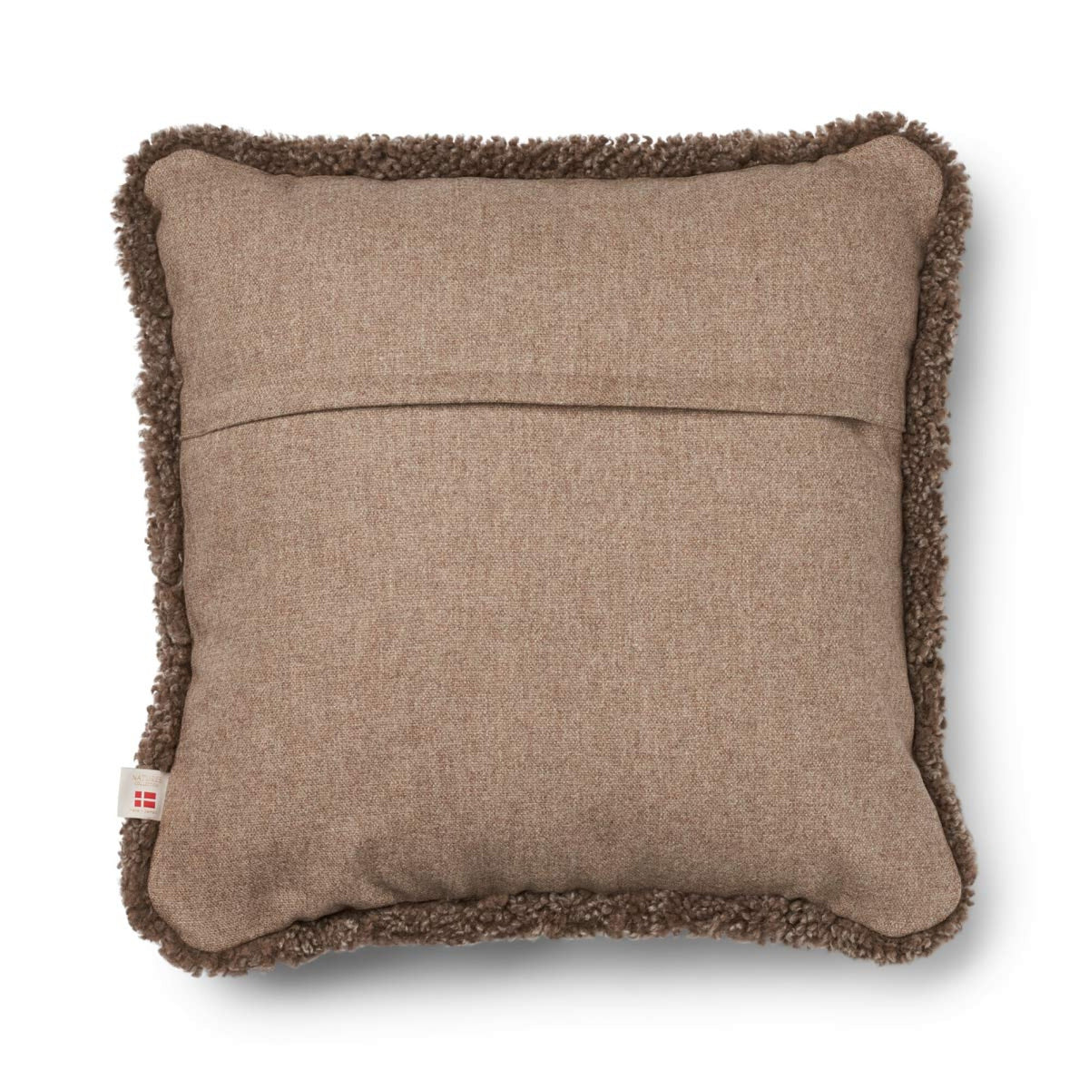 Short-Wool Sheepskin Cushion | SW trim | 20x20 in | 13x20 in Beige/Taupe / 20x20 in