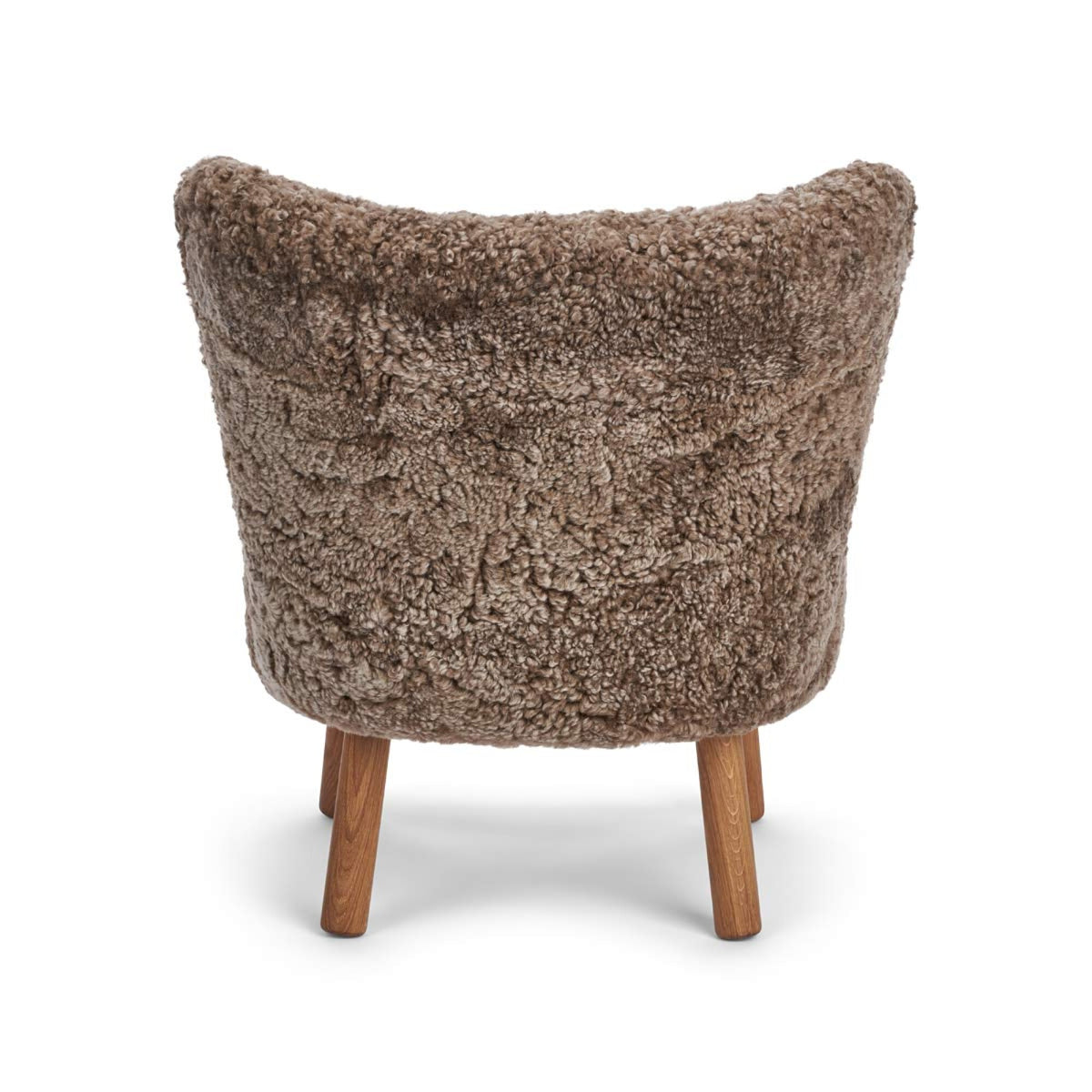 Emily Lounge Chair | Short Wool Taupe / Oak Legs