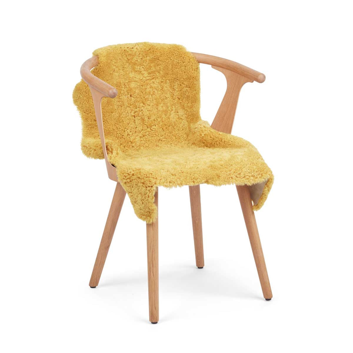New Zealand Sheepskin | Short Wool | Dyed | 35 in Coral Yellow