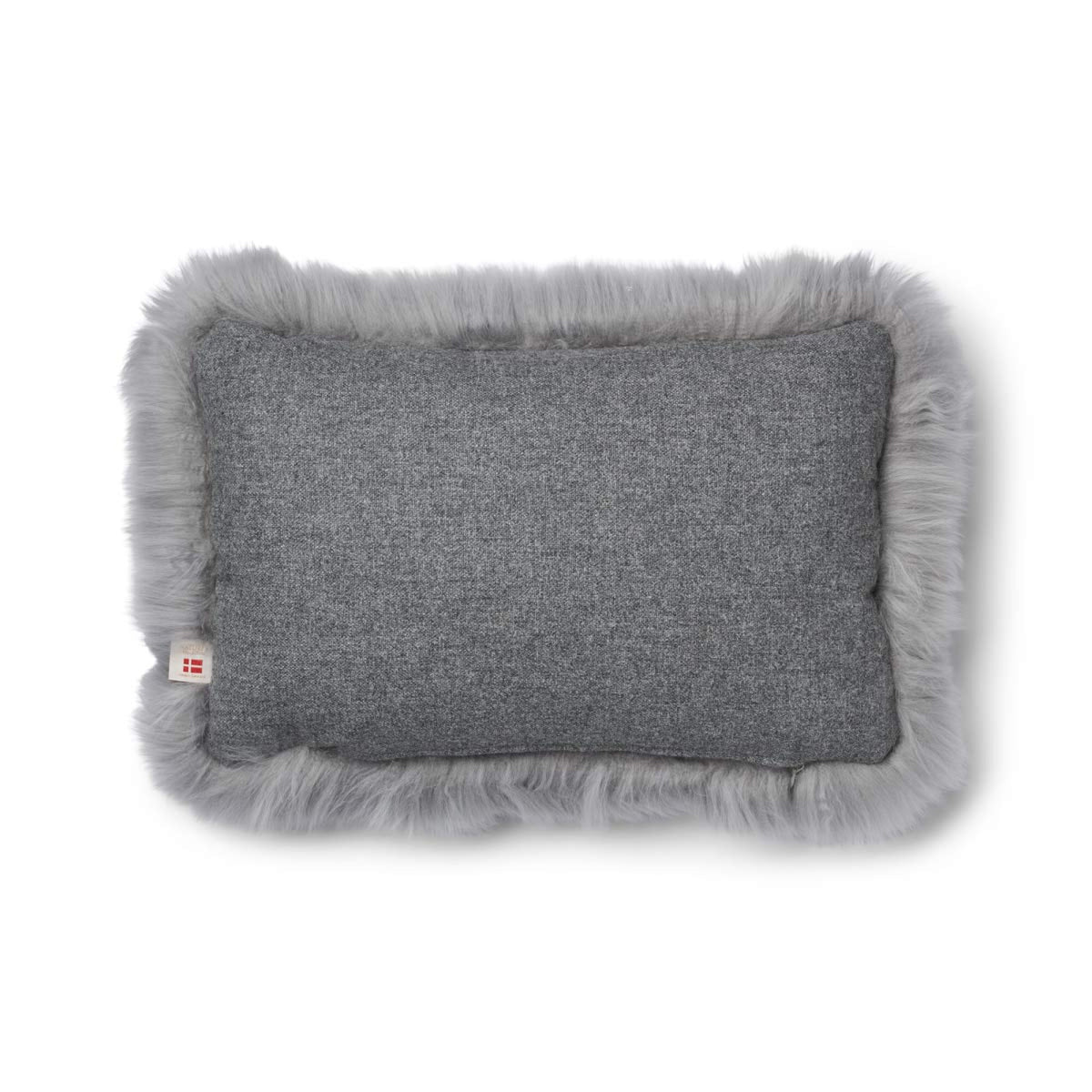 Long-Wool Sheepskin Cushion | 20x20 in | 13x20 in Stone/Light Grey / 13x20 in